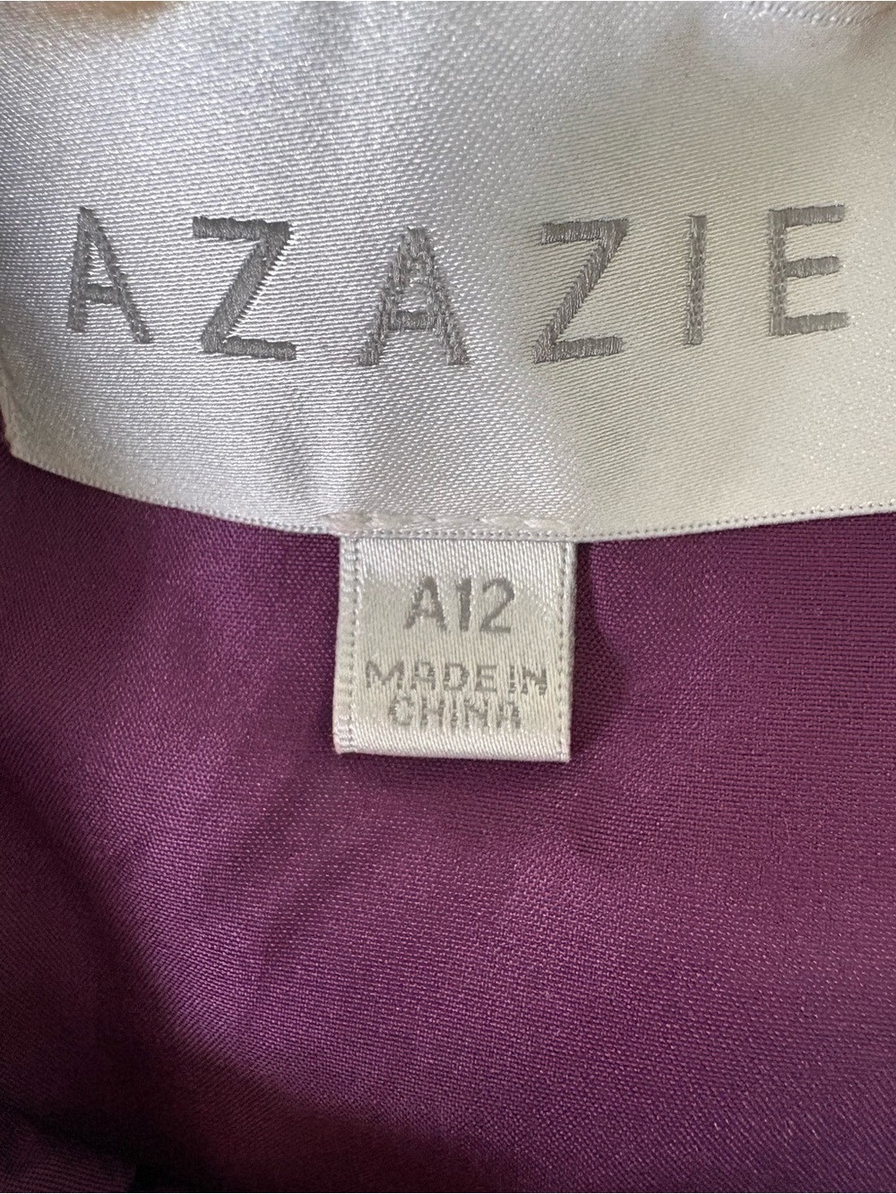 AZAZIE Purple Chiffon Dress Short Ruffle Sleeved Formal Bridal Midi Dress A12 - Picture 2 of 9